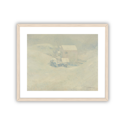 White Barn — framed option fine art print — Art & Olive
