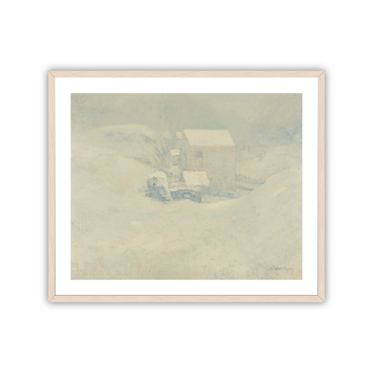 White Barn — framed option fine art print — Art & Olive
