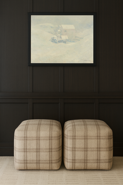 White Barn — black frame fine art print — Art & Olive