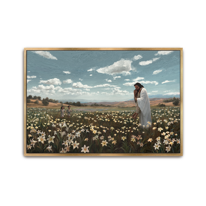 Come Unto Me — espresso frame canvas print — Art & Olive