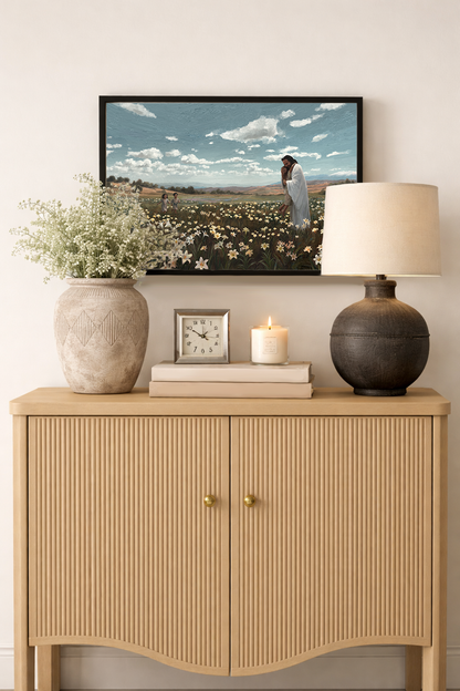 Come Unto Me — black frame canvas print — Art & Olive