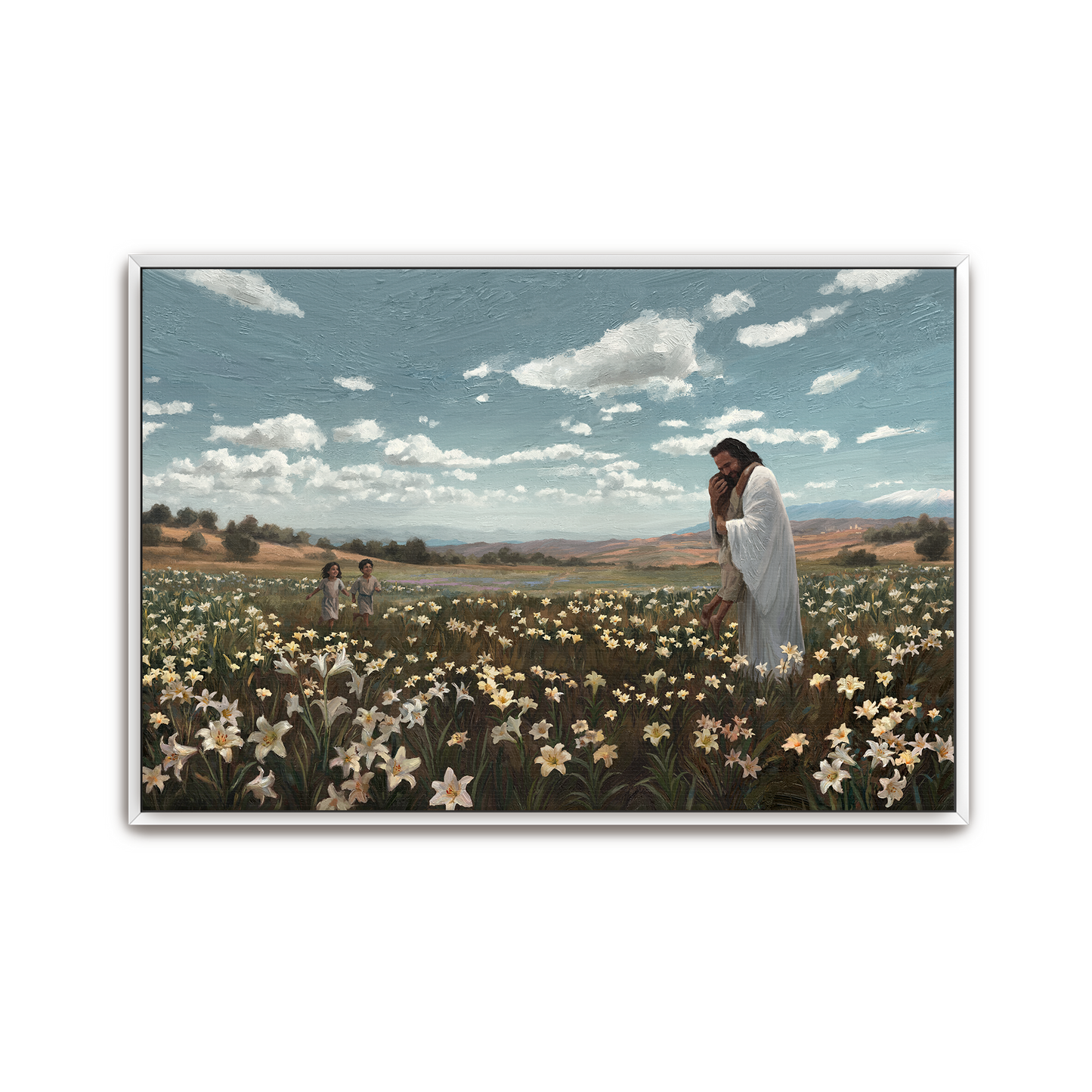 Come Unto Me — gold frame canvas print — Art & Olive