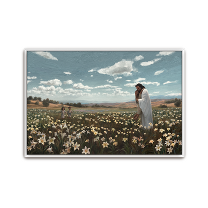 Come Unto Me — gold frame canvas print — Art & Olive