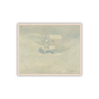 White Barn — framed option fine art print — Art & Olive