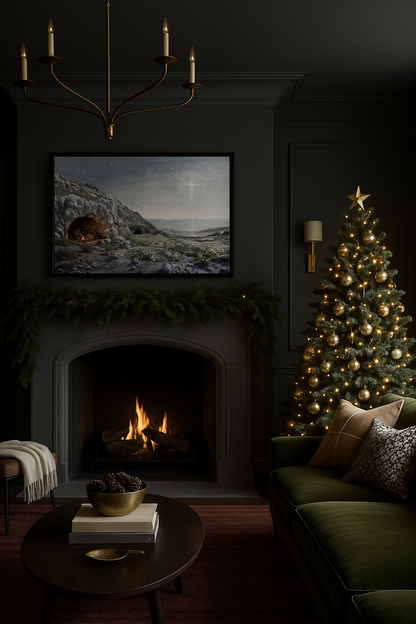 Holy Night — black frame canvas print — Art & Olive