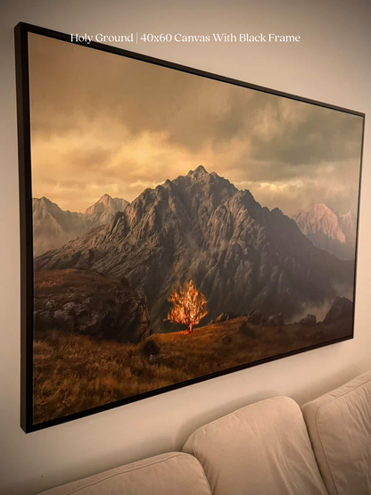 Holy Ground — silver frame canvas print — Art & Olive
