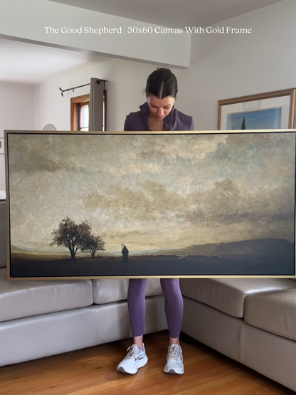 The Good Shepherd — framed option canvas print — Art & Olive