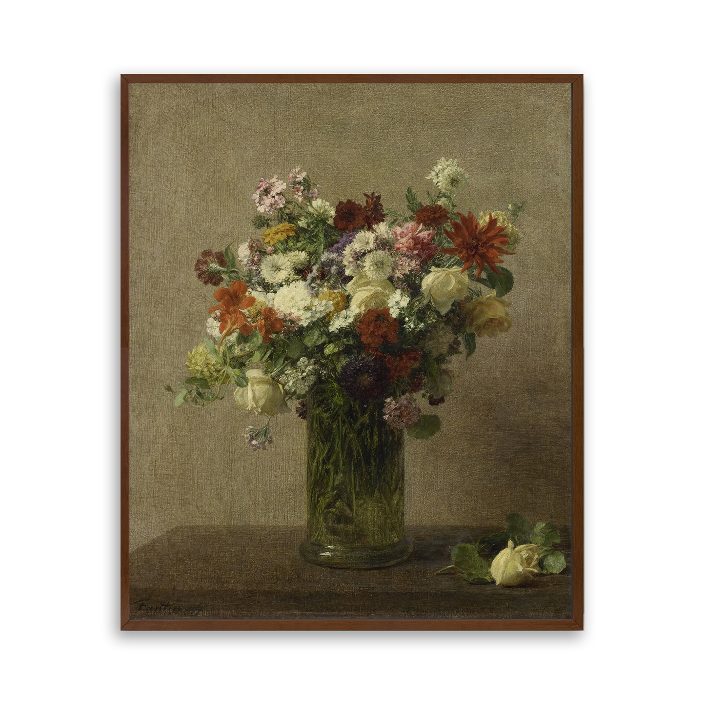 Spring Bouquet — white frame fine art print — Art & Olive