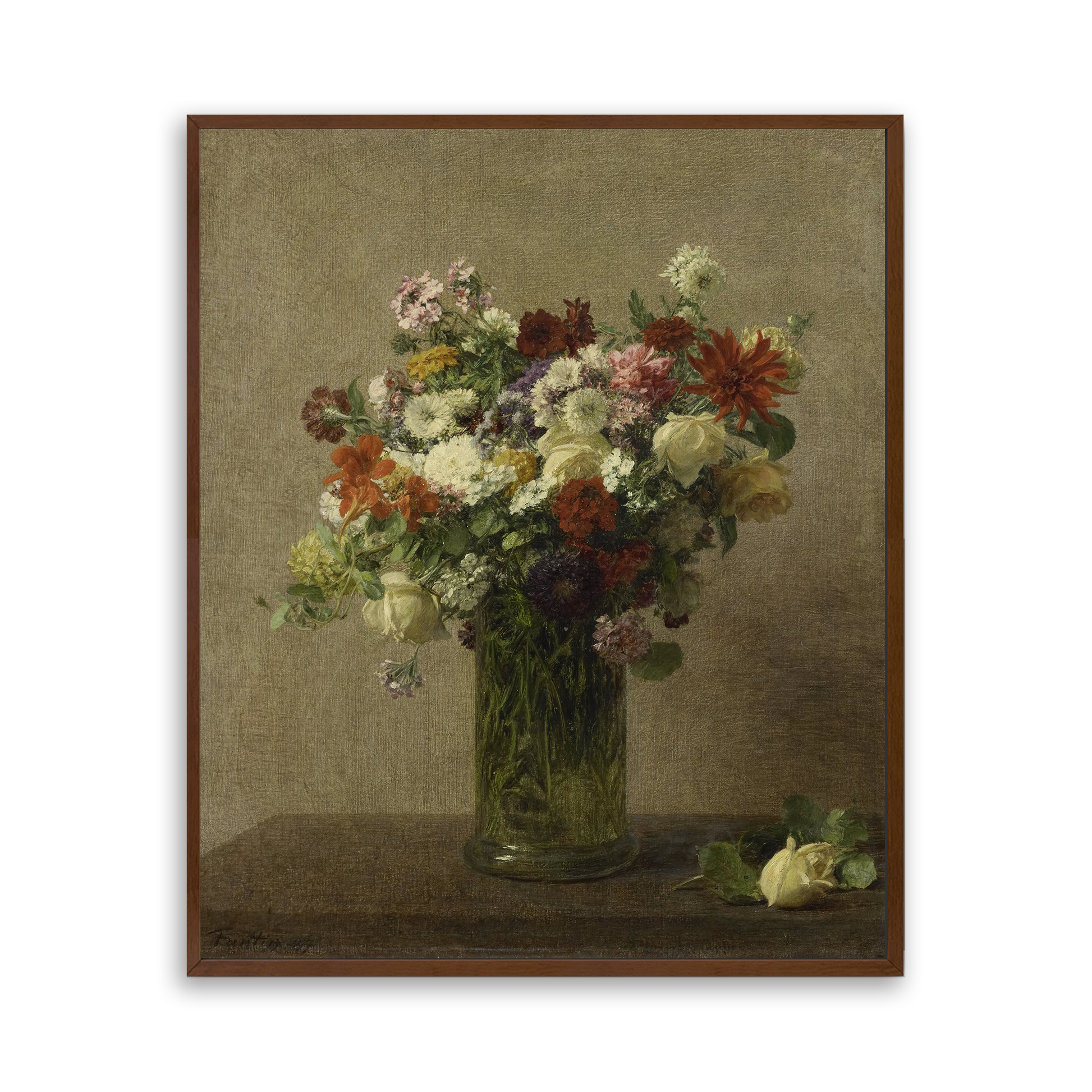 Spring Bouquet — white frame fine art print — Art & Olive