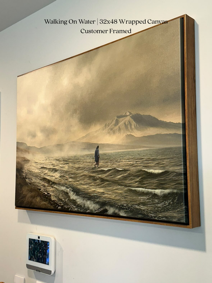 Walking on Water — framed option canvas print — Art & Olive