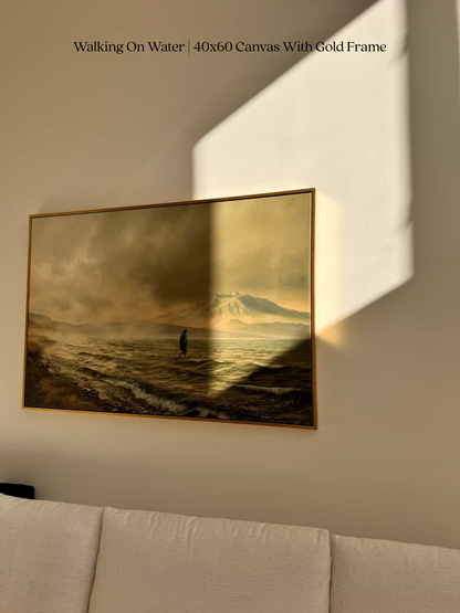 Walking on Water — framed option canvas print — Art & Olive
