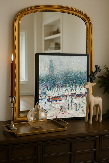 Christmas In Manhattan — black frame fine art print — Art & Olive